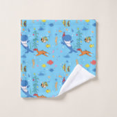 ハッピークリスマスサメ バスタオルセット (ウォッシュタオル)