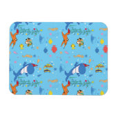 ハッピークリスマスサメ マグネット (横)