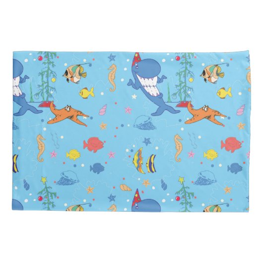 ハッピークリスマスサメ 枕カバー (裏面)