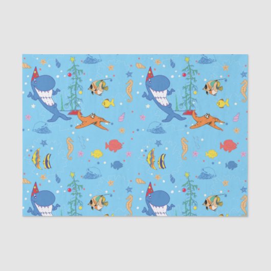 ハッピークリスマスサメ 薄葉紙 (正面)