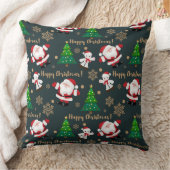 ハッピークリスマスサンタ クッション (ブランケット)