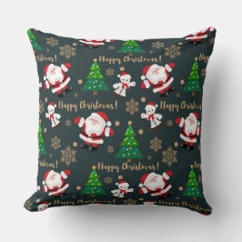 ハッピークリスマスサンタ クッション