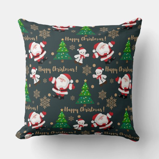 ハッピークリスマスサンタ クッション (正面)