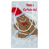 ハッピークリスマスジンジャーブレッドマン スモールペーパーバッグ (正面)