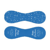 ハッピークリスマススクリプトブルースノーフレークパターン 野球ボール (パネル)