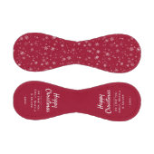 ハッピークリスマススクリプト赤いスノーフレーク・パターン 野球ボール (パネル)