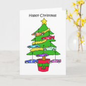 ハッピークリスマスストックカーレーサー カード (黄色い花)