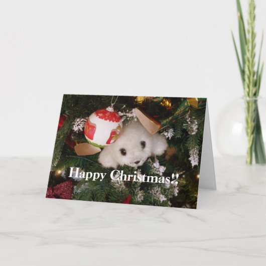 ハッピークリスマスソフト玩具シール カード (正面)