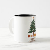 ハッピークリスマスツートーンコーヒーマグ ツートーンマグカップ (正面左)