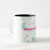 ハッピークリスマスツートーンコーヒーマグ ツートーンマグカップ (正面左)