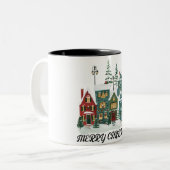 ハッピークリスマスツートーンコーヒーマグ ツートーンマグカップ (正面左)