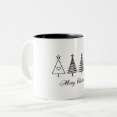 ハッピークリスマスツートーンコーヒーマグ ツートーンマグカップ (正面左)