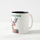 ハッピークリスマスツートーンコーヒーマグ ツートーンマグカップ (正面右)