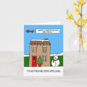 ハッピークリスマスデイ誕生日 カード (黄色い花)