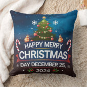 ハッピークリスマスデイ2024デザイン クッション (ブランケット)