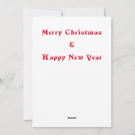 ハッピークリスマスデイ – 子供の建物雪だるま シーズンカード (裏面)