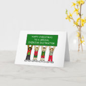 ハッピークリスマストゥエクササイズインストラクター カード (黄色い花)