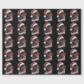 ハッピークリスマスドベルマンサンタハットおもしろい犬 ラッピングペーパー (フラット)