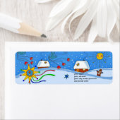 ハッピークリスマスナイトウクライナフォークアート ラベル (インサイチュ)