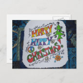 ハッピークリスマスハガキ。 シーズンポストカード (正面/裏面)