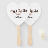 ハッピークリスマスピーチブラックイヤー名詳細holi ハンドファン (正面&裏面)