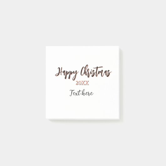 ハッピークリスマスピーチブラックイヤー名詳細holi ポストイット (正面)