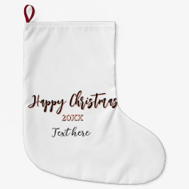 ハッピークリスマスピーチブラックイヤー名詳細holi ラージクリスマスストッキング