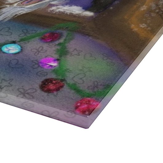 ハッピークリスマスファームおもしろいパーティー切削盤 カッティングボード (角)