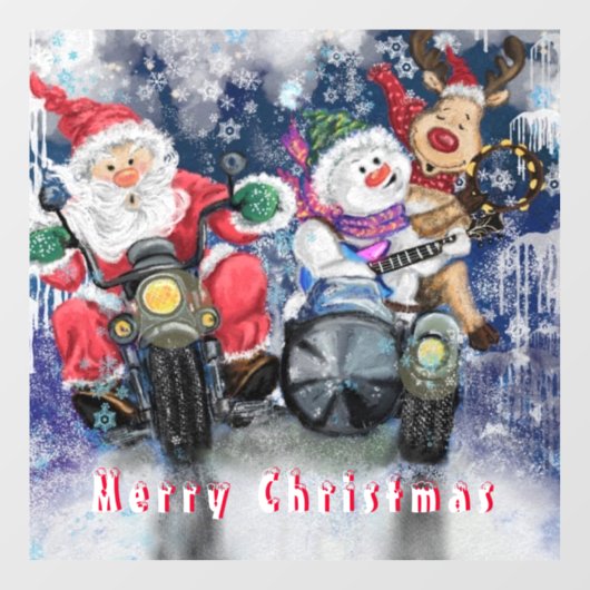 ハッピークリスマスフレンズおもしろいのウィンドウにしがみつく ウィンドウサイン (シート)