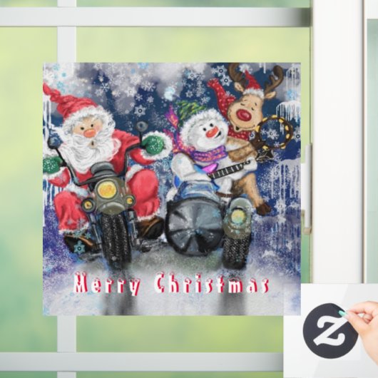 ハッピークリスマスフレンズおもしろいのウィンドウにしがみつく ウィンドウサイン (ホーム)