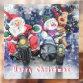 ハッピークリスマスフレンズおもしろいのウィンドウにしがみつく ウィンドウサイン (シート2)