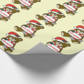 ハッピークリスマスベアー ラッピングペーパー (角)