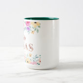 ハッピークリスマスホリデエレガントー ツートーンマグカップ (中央)