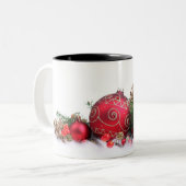 ハッピークリスマスホリデーマグ ツートーンマグカップ (正面左)