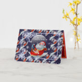 ハッピークリスマスホリデー最高のギフト カード (黄色い花)