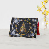 ハッピークリスマスホリデー最高のギフト カード (黄色い花)