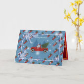 ハッピークリスマスホリデー最高のギフト カード (黄色い花)