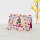 ハッピークリスマスホリデー最高のギフト カード (黄色い花)