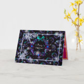 ハッピークリスマスホリデー最高のギフト カード (黄色い花)