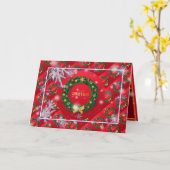 ハッピークリスマスホリデー最高のギフト カード (黄色い花)