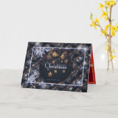 ハッピークリスマスホリデー最高のギフト カード (黄色い花)