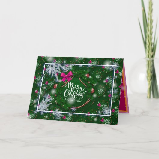 ハッピークリスマスホリデー最高のギフト カード (正面)