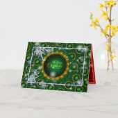 ハッピークリスマスホリデー最高のギフト カード (黄色い花)