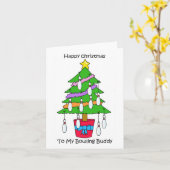 ハッピークリスマスボーリング仲間 カード (黄色い花)