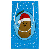 ハッピークリスマスポテトパーソナライズされた スモールペーパーバッグ (正面)