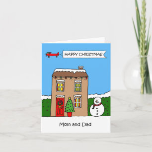 ハッピークリスマスママとパパ カード