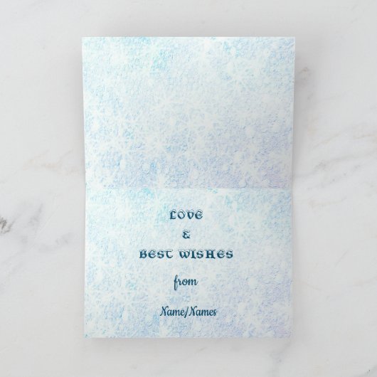 ハッピークリスマスマム&パパ距離挨拶 カード (内部)