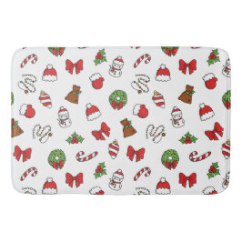 ハッピークリスマスメリークリスマスセーターフェスティバルホリデー バスマット