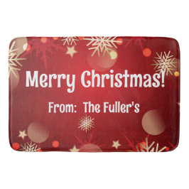 ハッピークリスマスメリークリスマスセーターフェスティバルホリデー バスマット