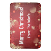 ハッピークリスマスメリークリスマスセーターフェスティバルホリデー バスマット (正面縦)